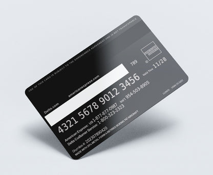 Black American Express card Laser Engraving File